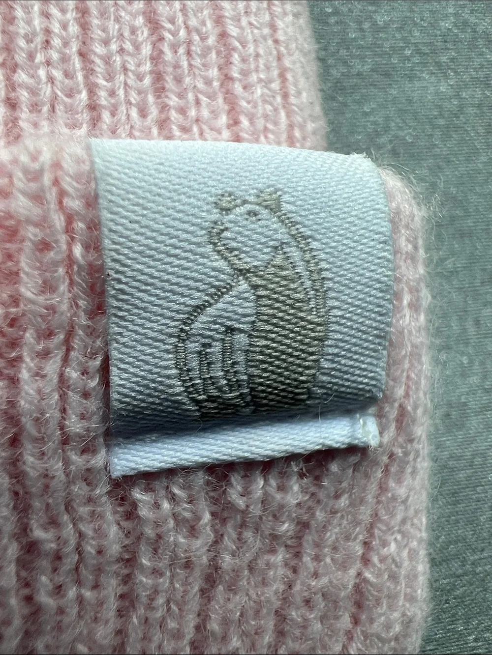 Baby Pink Ribbed Knit Beanie Hat